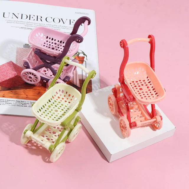 Mini Shopping Cart Salesman Sample For Kid Pretend Play Toy Dollhouse Decoration 1