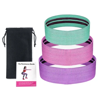 

TOMSHOO 3PCS Sports Exercise Resistance Loop Bands Set Elastic Booty Band Set for Yoga Home Gym Training