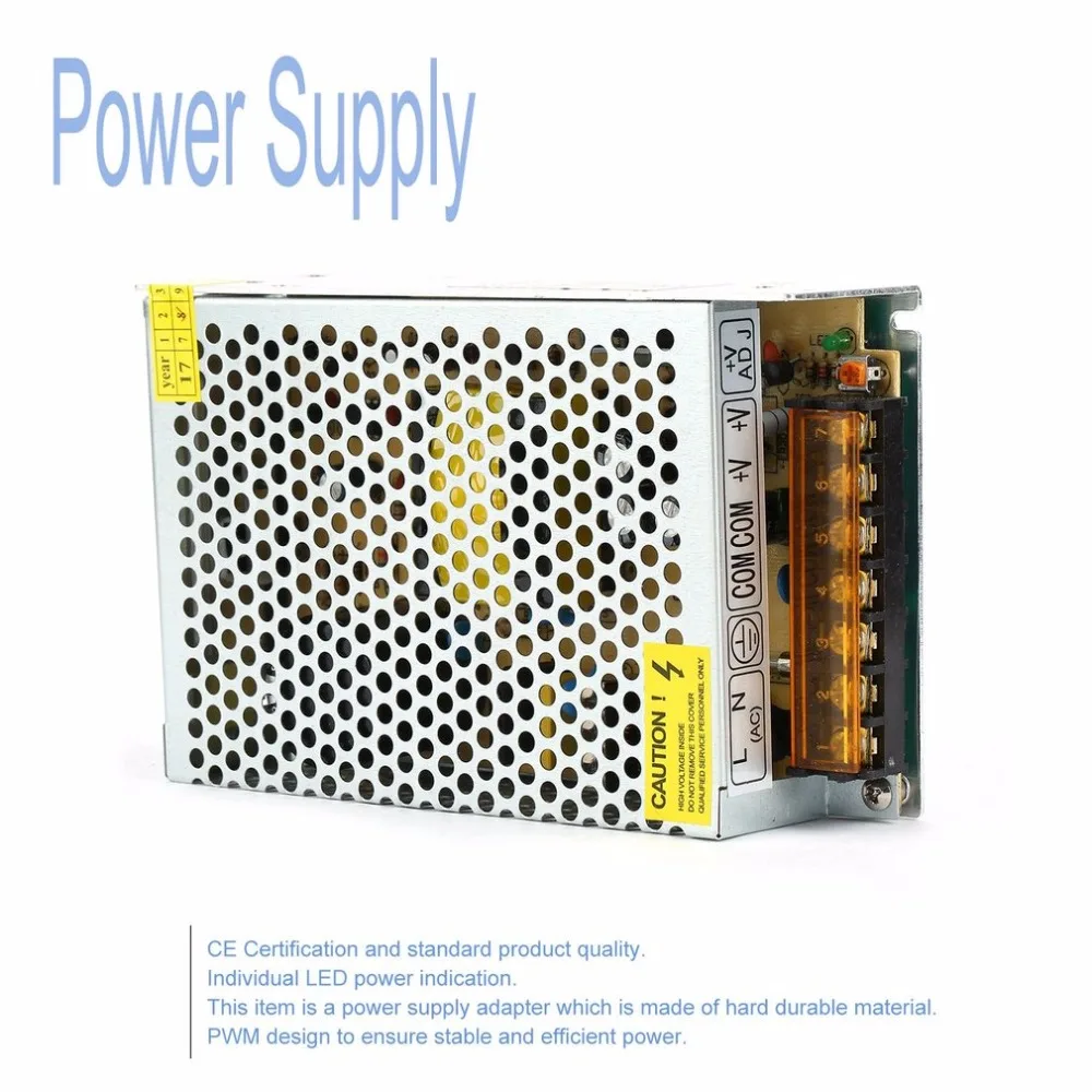 12 V/24 V 100W Камеры Скрытого видеонаблюдения Питание монитор Мощность адаптер СВЕТОДИОДНЫЙ монитор аксессуар переключение Питание