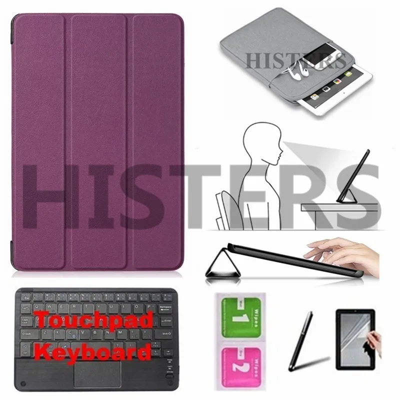 Аксессуары для lenovo Smart Tab M10 TB-X605F Магнитный чехол тонкий чехол+ Bluetooth клавиатура+ чехол+ пленка+ стилус+ салфетки - Цвет: CBBK-N11-PR