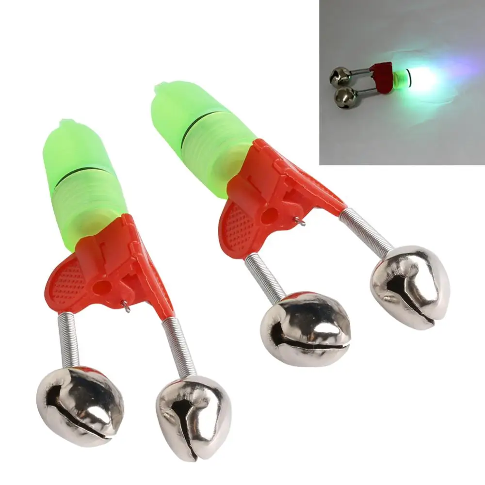 1 шт. удочка для ночной рыбалки наконечник синий светильник двойные колокольчики