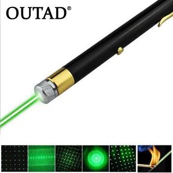 

OUTAD USB Rechargeable Green/Red Light Laser Pointer Pen less 5mW High Power Beam Best Price Drop Shipping Wholesale