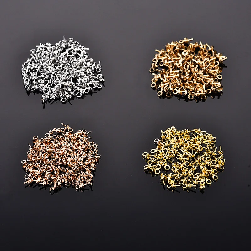 

200pcs Eye Pin Pendant Charm Connector Bail Gold Rhodium Plated Eye Pin For Jewelry Making Handmake Earring Necklace Bracelet