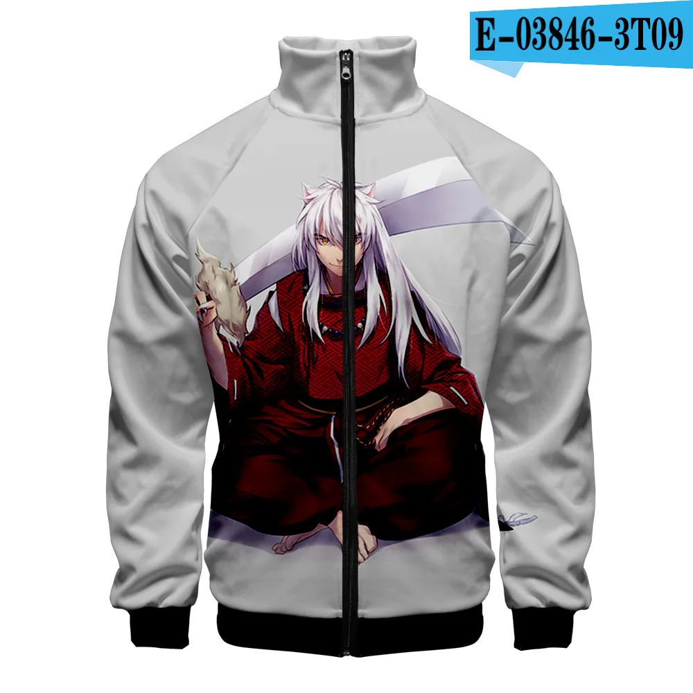 Inuyasha/куртка с длинными рукавами на молнии с героями мультфильмов; повседневная куртка с воротником-стойкой; верхняя куртка; пальто - Цвет: 7