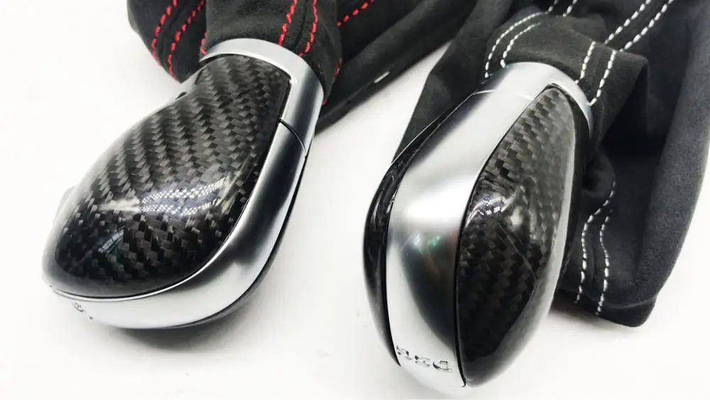 Для Golf 7 DSG ручка переключения передач из углеродного волокна с замшевыми