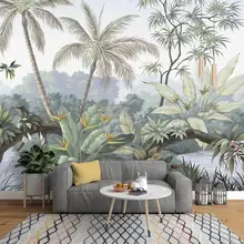 Обои на заказ, фото высокого класса, Европейский ретро Ностальгический тропический лес, настенная фоновая стена, украшение дома, 3d обои