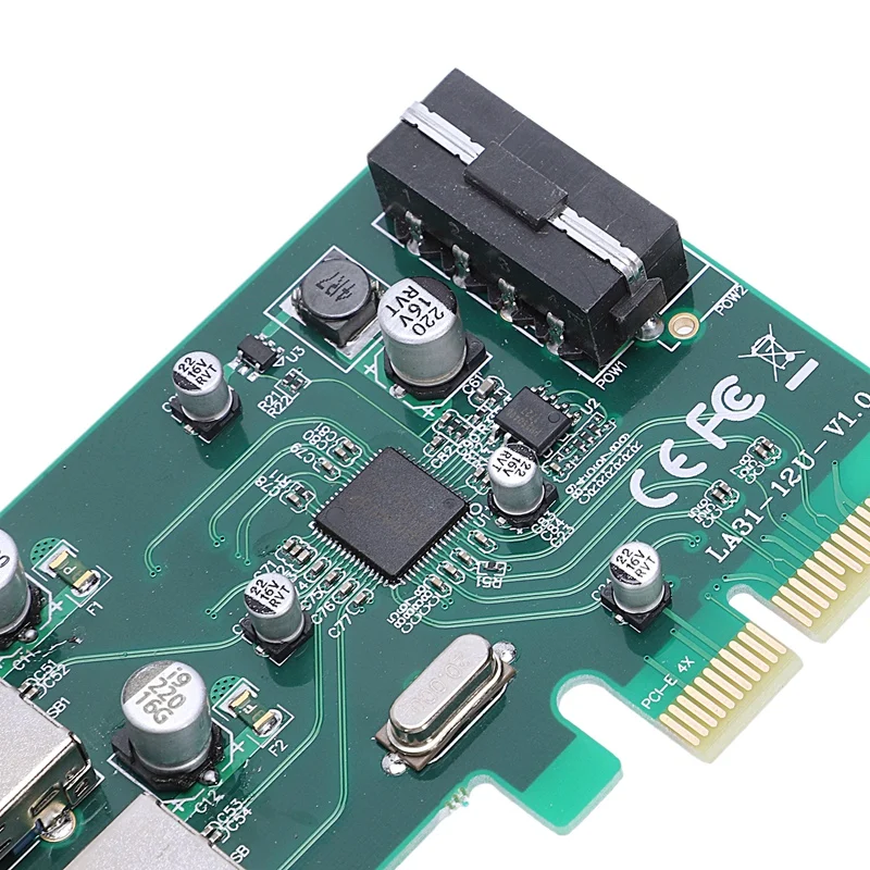 Pci-E до 2-Порты и разъёмы Usb3.1 Тип разъем Pci Express расширения карты контроллера адаптер Superspeed 10 Гбит/с большой 4PIN Мощность разъем
