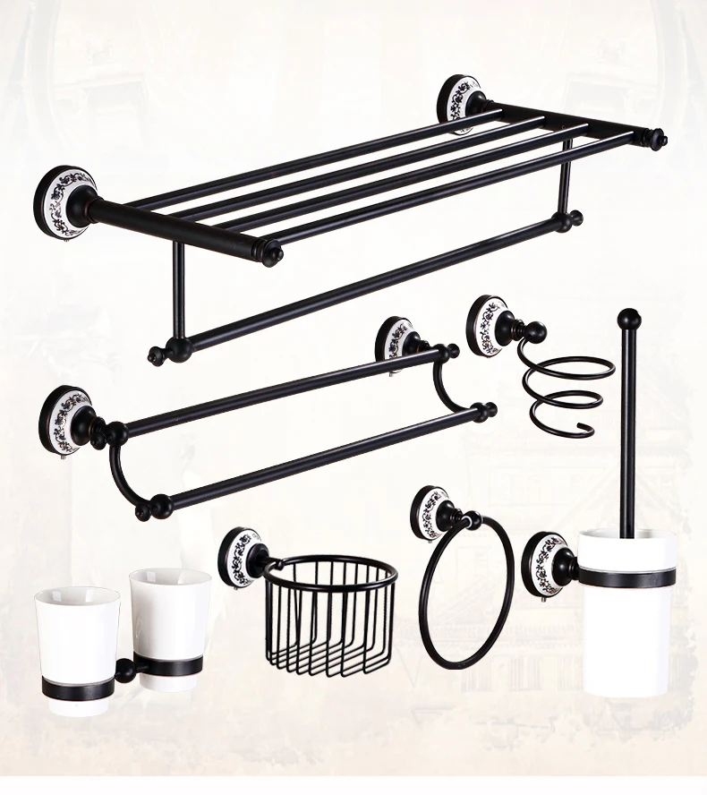 conjunto de acessórios de banho, toalha, barra,