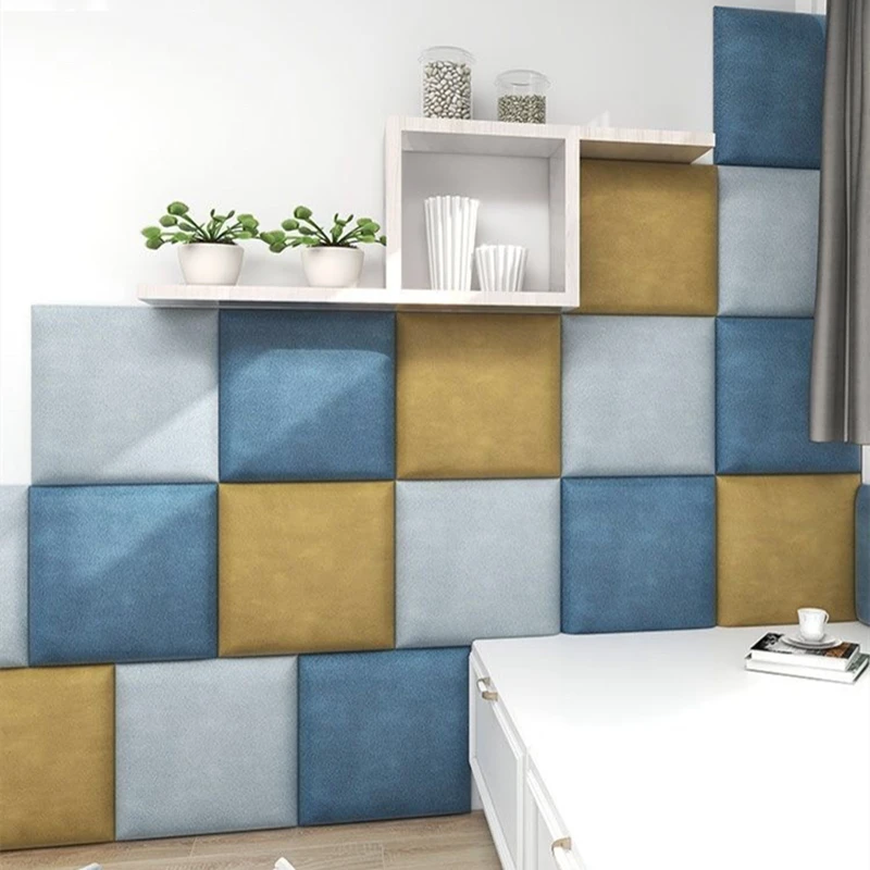 Soft Pack Anti-collision 3D Wall Stickers Bed Headboard Teen Kids Bedroom Tatami Home Decor Head Board Cabecero Wall Panel