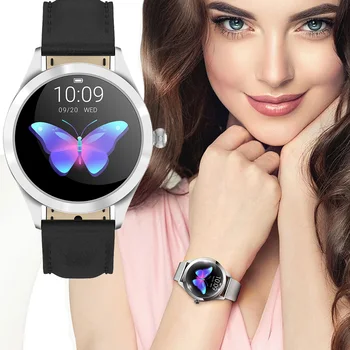 

KW10 Fashion Smart Watch Women IP68 Waterproof For android Heart Rate Monitor Physiological Remind lady Watch Fitness Tracker