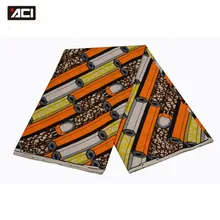 ACI Новинка Анкара африканская восковая ткань Tissu африканская голландская восковая Ткань 6 ярдов/шт настоящий воск африканская ткань Анкара
