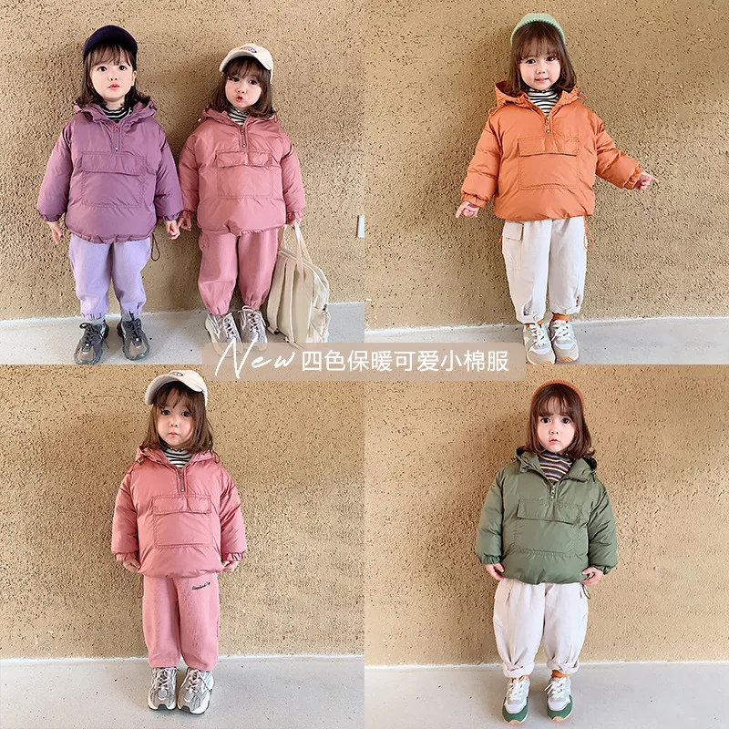 new arrival girls boys thicken coat winter full sleeve fashion kids girls jacket 1-6 years