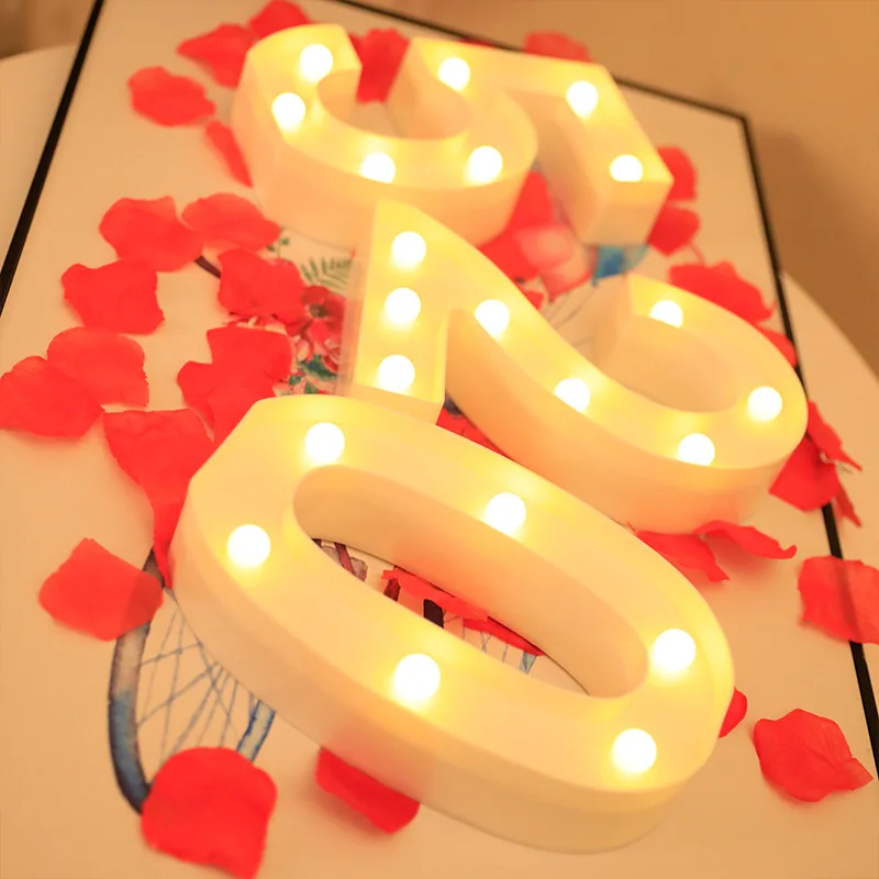 3D Letter LED Night Light 26 Letters 0-9 Numbers Subtitles Logo Lights for Interior Decoration Baby Shower Wedding Decoration cool night lights