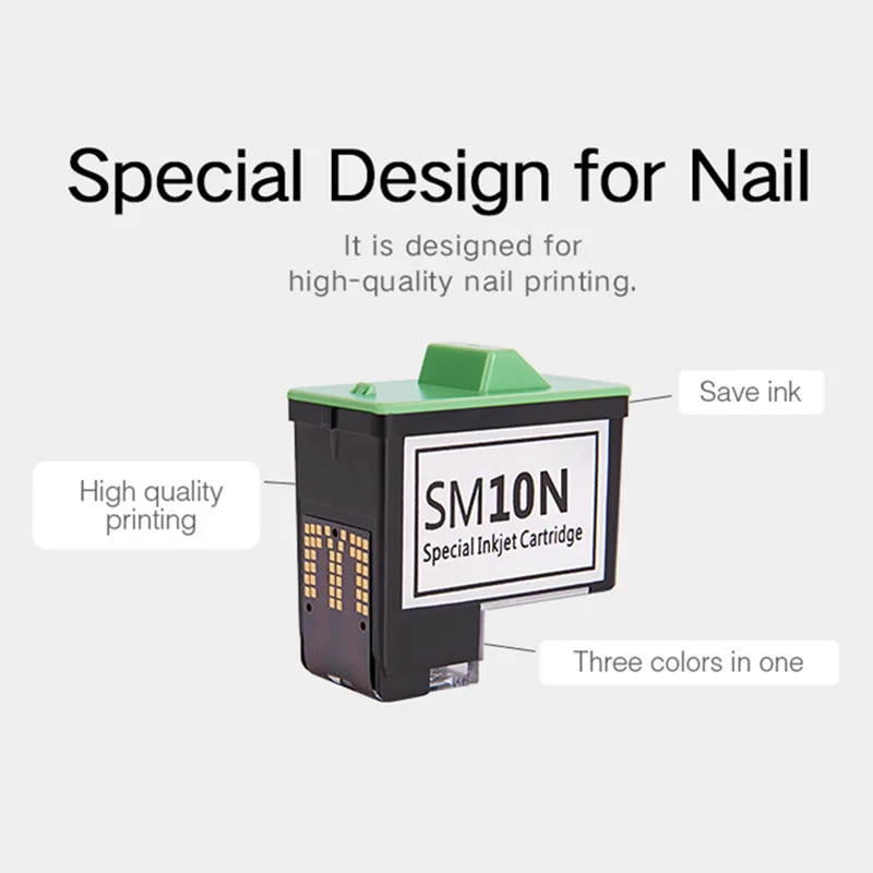2024 latest HD Ink Cartridge SM10 For O2nails Mobile 3d Nail Printer V11, V12, X11,X11P,V12,X12,X12.5 Repleacement 2