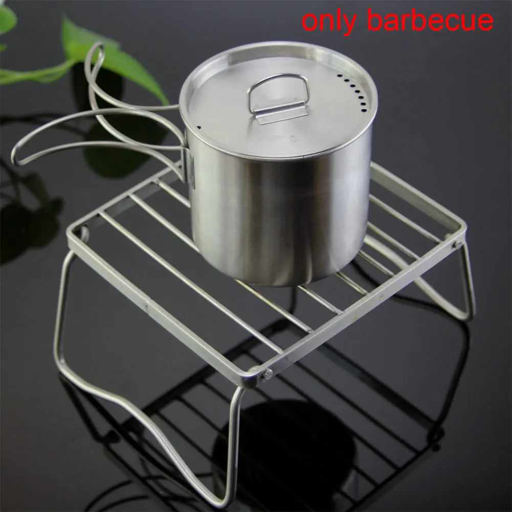 Portable Foldable Universal Holder Outdoor Camping Travel Lightweight Rack Barbecue Garden Stainless Steel Multifunction