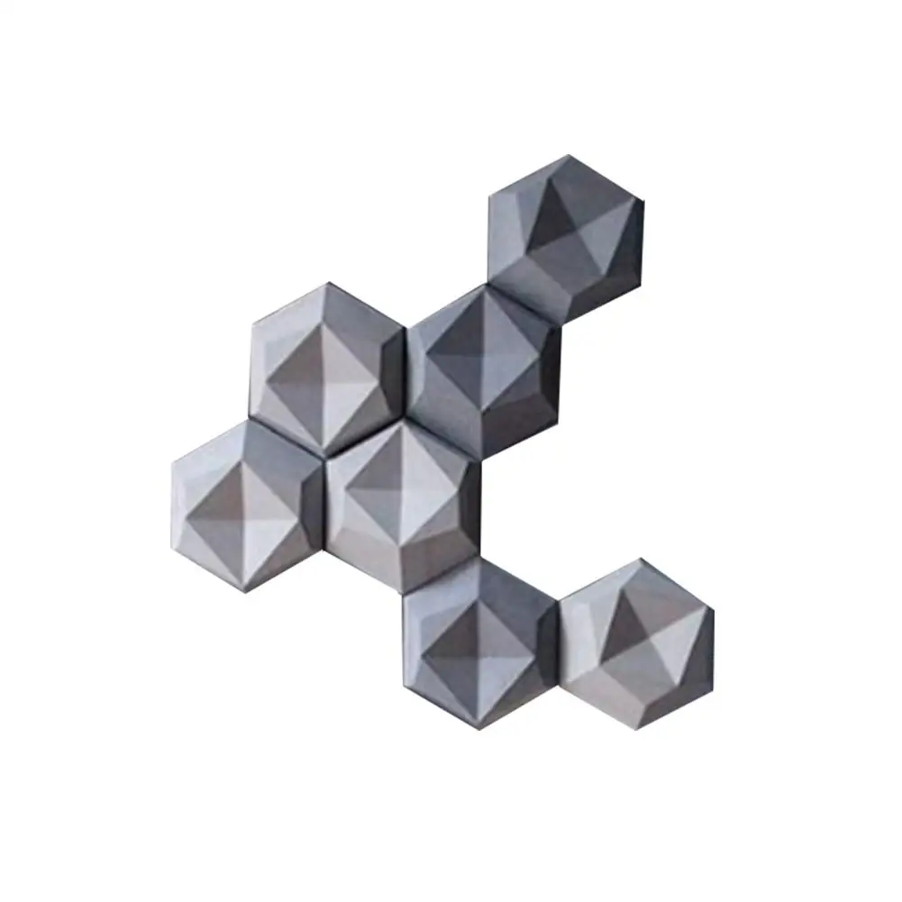 Шестигранные геометрические стеновые формы для бетонных стен ТВ фон декоративные кирпичные силиконовые формы для настенная плитка в форме кирпича силиконовая форма