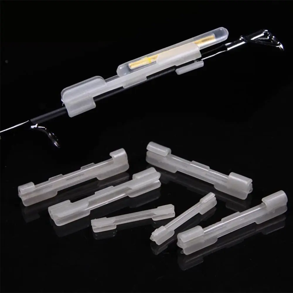 Useful Light Clip Float Hold Fishing Rod Feeder Fluorescent Light Sticks Fishing Glow Stick Clip 6/12Pcs