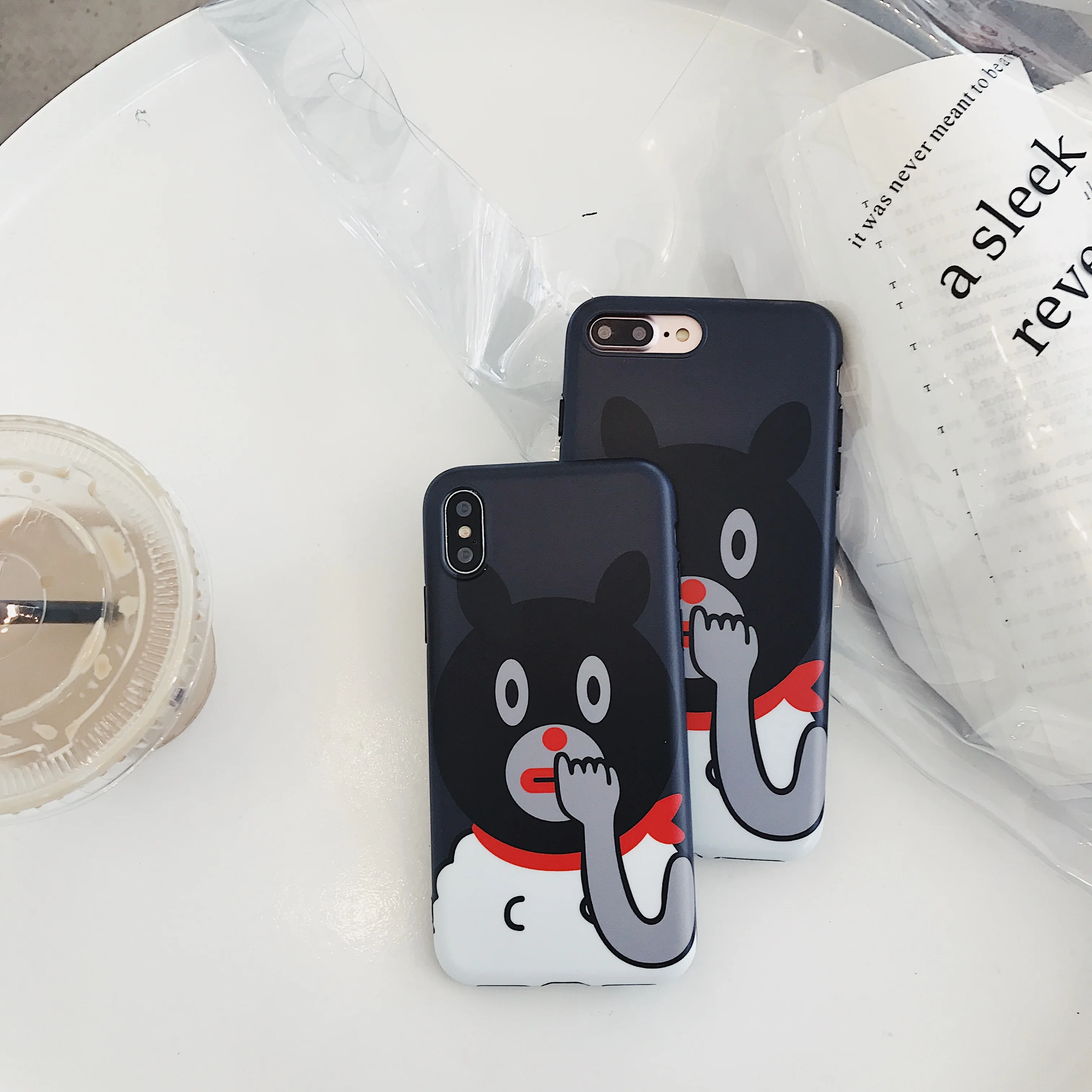 Новый высококачественный imd чехол для телефона модный Cutty Bear Iphone защитный 6 6s 7 8 Plus