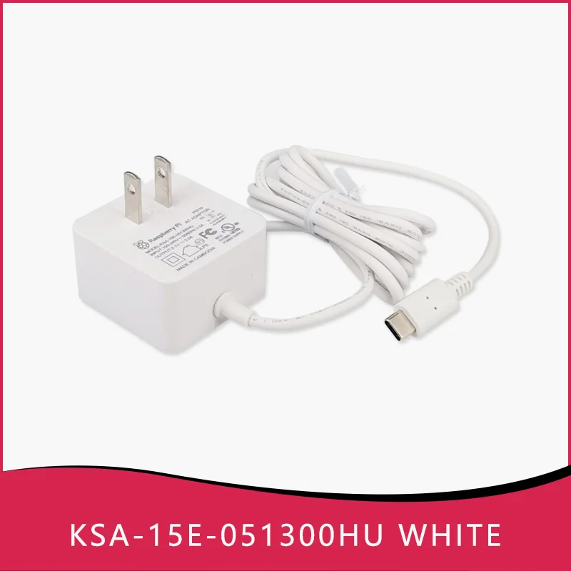 Power Adapter Raspberry Pi 4 15.3W USB-C Power Supply The Official And Recommended Type-C Adapter For Pi4B