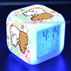 Panda Bear Couples Alarm Clocks Cartoon Print Led Desk Clock Lovers Digital Clock with Date Thermometer Cute Birthday Gifts 4