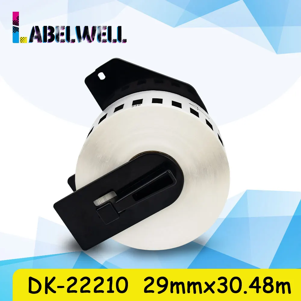 Labelwell 5 рулонов фотобумага для Brother DK22210 DK термобумага совместимая с принтером
