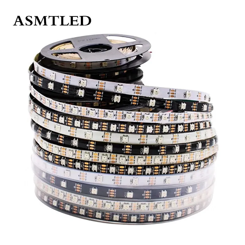 

DC5V Waterproof IP30/65/67 WS2812B 5050 RGB LED Strip 144/60/30leds/M WS2812 Individual Addressable Smart LED Pixels Strip light