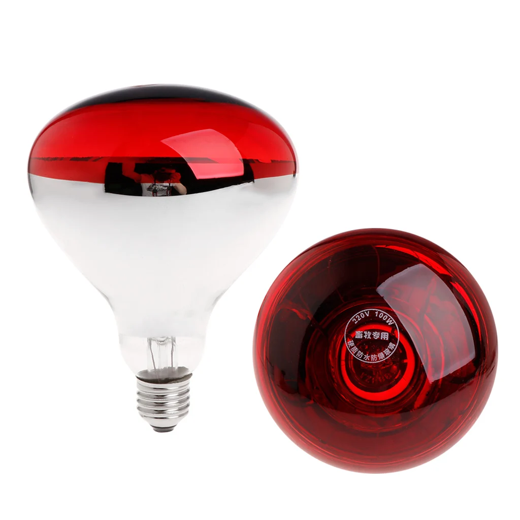 Suministros para reptiles, luz para granja con preservación térmica, lámpara de calor de pollo y cerdo, escotilla LED de rayos infrarrojos, para perros y gatos, 100/150/200/250W