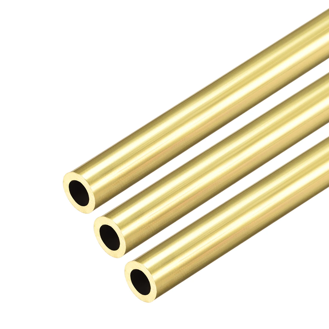 uxcell 4PCS 11mm x 12mm x 500mm Brass Pipe Tube Round Bar Rod for RC Boat 