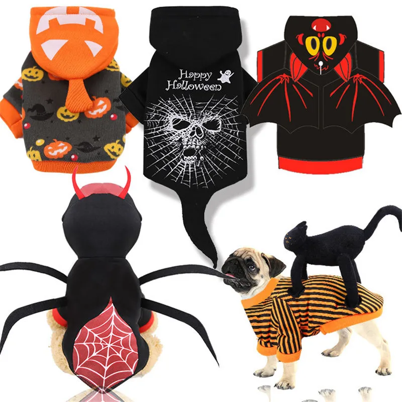 

Halloween Pet Pumpkin Costume for Dogs Cats Christmas Dog Clothes for Small Dogs Bulldog Pug Yorkie Clothing Puppy Coats Jackets