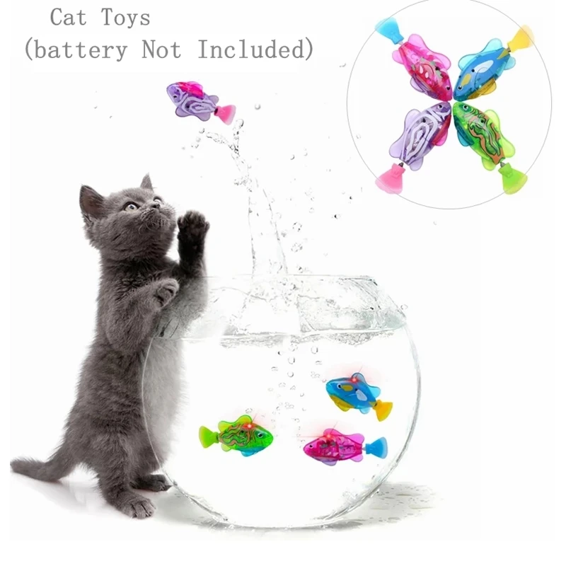 Lopxenu Roboter-Fische - Elektronisches Spielzeug Für Neugierige Katzen