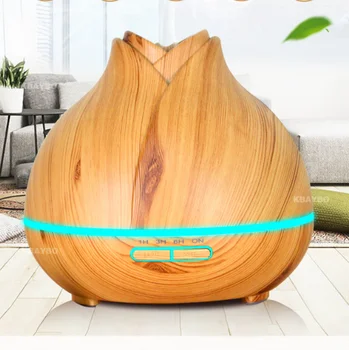 

400ml Air Humidifier Aroma Essential Oil Diffuser Wood Grain Ultrasonic Cool Mist Humidifier for Office Bedroom Living Room