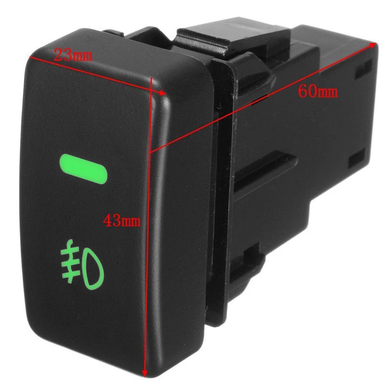 Us 3 15 20 Off 5 Pin Black Green Led On Off Push Button Fog Light Switch For Honda Civic Cr V Auto Replacement Interior Accessory Car Switches Amp
