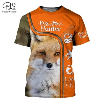 

Men women Summer 3d tshirts Fox Hunting Full print tees Harajuku I hate people Hunter t shirt casual viking short sleeve top