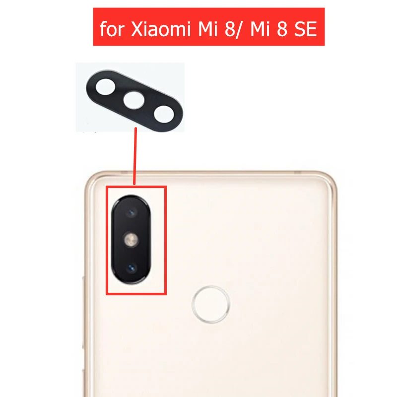 Стеклянный объектив для камеры Xiaomi Mi 8/ 8 SE запасные части ремонта и задней с клеем