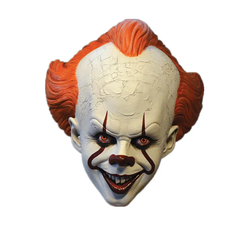 

Joker Pennywise Mask Stephen King It Chapter Two 2 Horror Cosplay Latex Masks Helmet Clown Halloween Party Costume Prop 2019