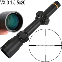 L VX-3 1,5-5x20 Охота Riflescope Mil точка или дуплекс тактический прицел Сделано в Китае