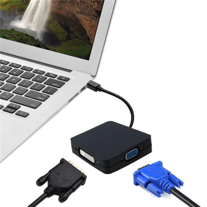 Дисплей порт VGA HDMI DVI кабель 3 в 1 адаптер конвертер для компьютера проектор NC99