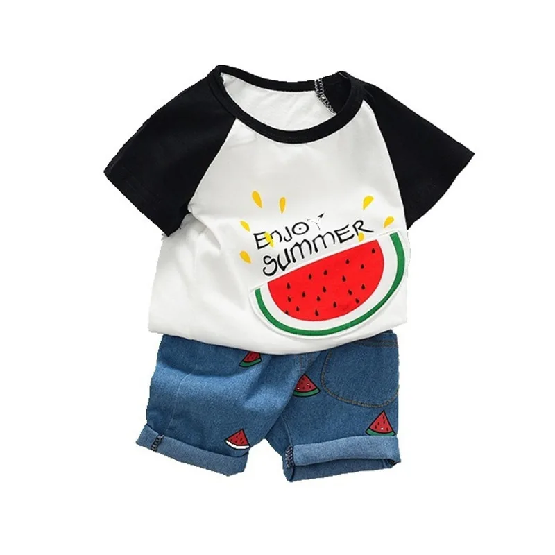 

New Summer Infant Clothes Suits Baby Girls Boys CartoonT Shirt Shorts 2Pcs/sets Children Toddler Fashion Costume Kids Tracksuit