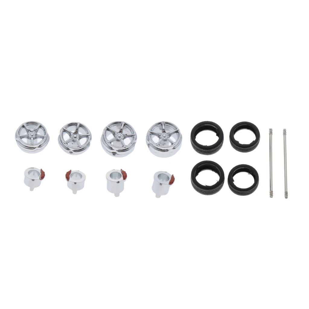 4Pcs 1:64 Model Car Wheel Tire for Tomica Hotwheels Vehicles Spare Parts