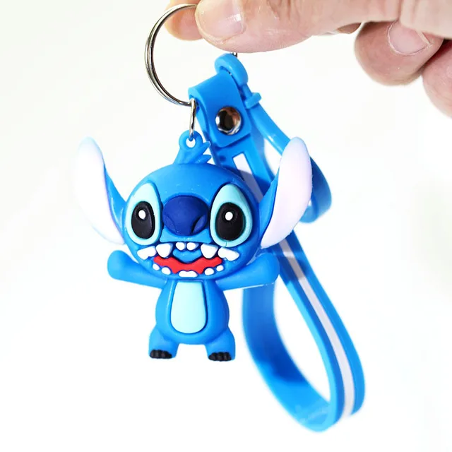 Disney Stitch Keychain Variety of Cartoon Lilo & Stitch Cute Doll Keyring Fashion Couple Bag Ornament Key Chain Car Pendant Gift 3