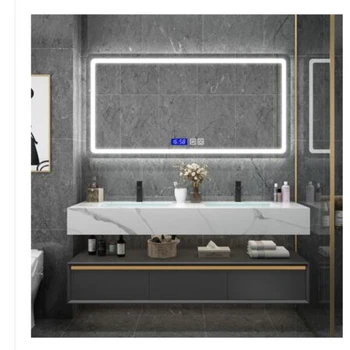 

Modern washbasin combination rock board one bathroom cabinet light luxury washstand bathroom wall cabinet hanging on the wall