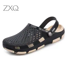 Большие размеры 39-45; Мужская Летняя обувь; сандалии; новые дышащие пляжные вьетнамки; мужские шлепанцы без застежки; светящаяся обувь из сетчатого материала