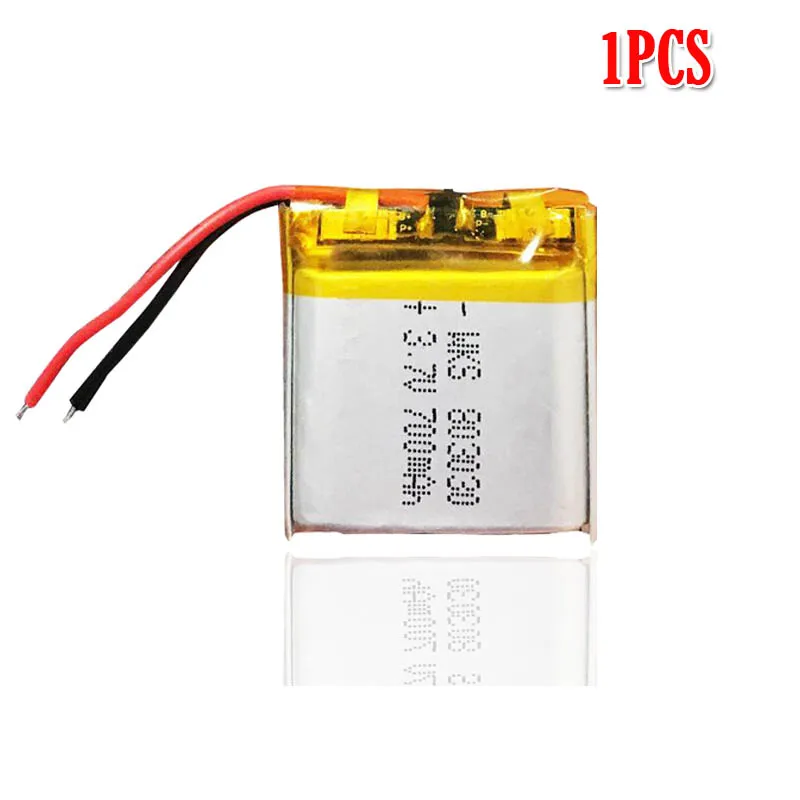 1pcs 700mah 3,7 V 803030 литий-полимерная LiPo аккумуляторная батарея для смарт-часов MP3 MP4 MP5 DIY игрушка светодиодный светильник навигатор литий-ионный элемент - Цвет: 1pcs