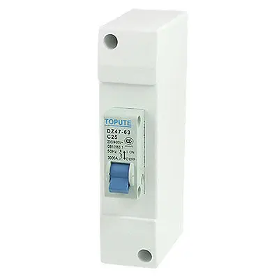 AC230V 400V 3000A C25 1 полюс Мини перегруженные Корпус автомат защити цепи