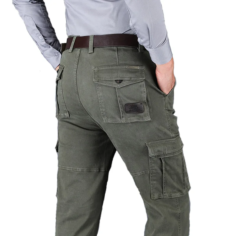 KIOVNO мужские повседневные брюки-карго с несколькими карманами, военные свободные прямые брюки для мужчин, размер 30-44