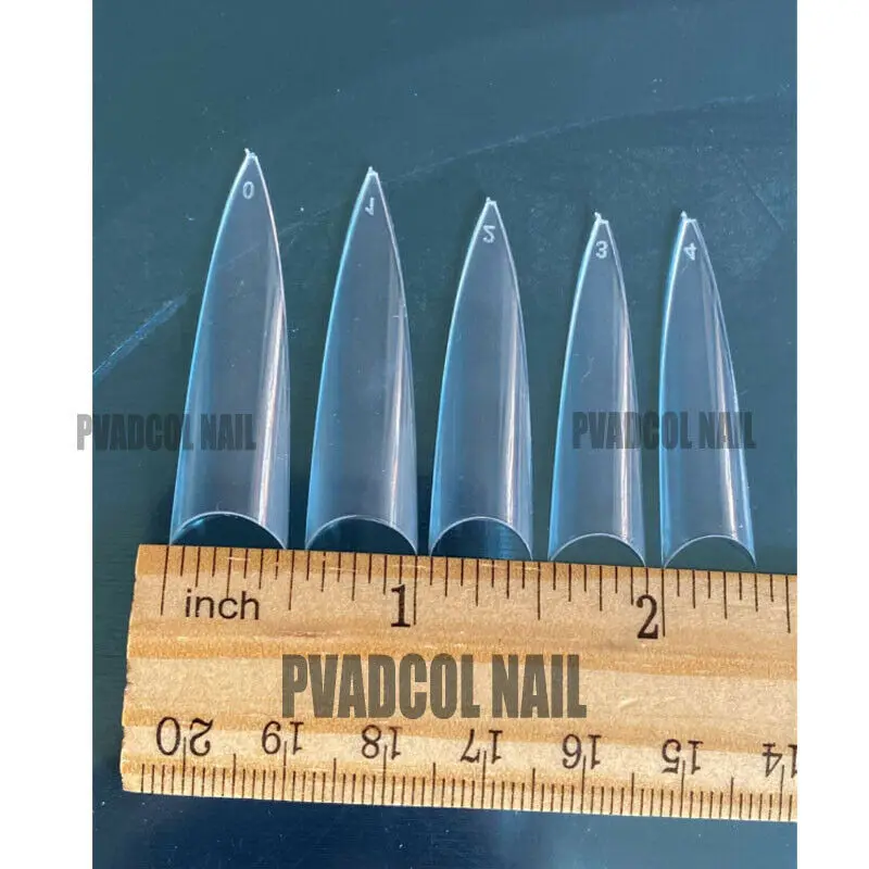 Экстра длинные прозрачные шпильки накладные ногти акриловый гель Салон половина покрытия кончик ногтей