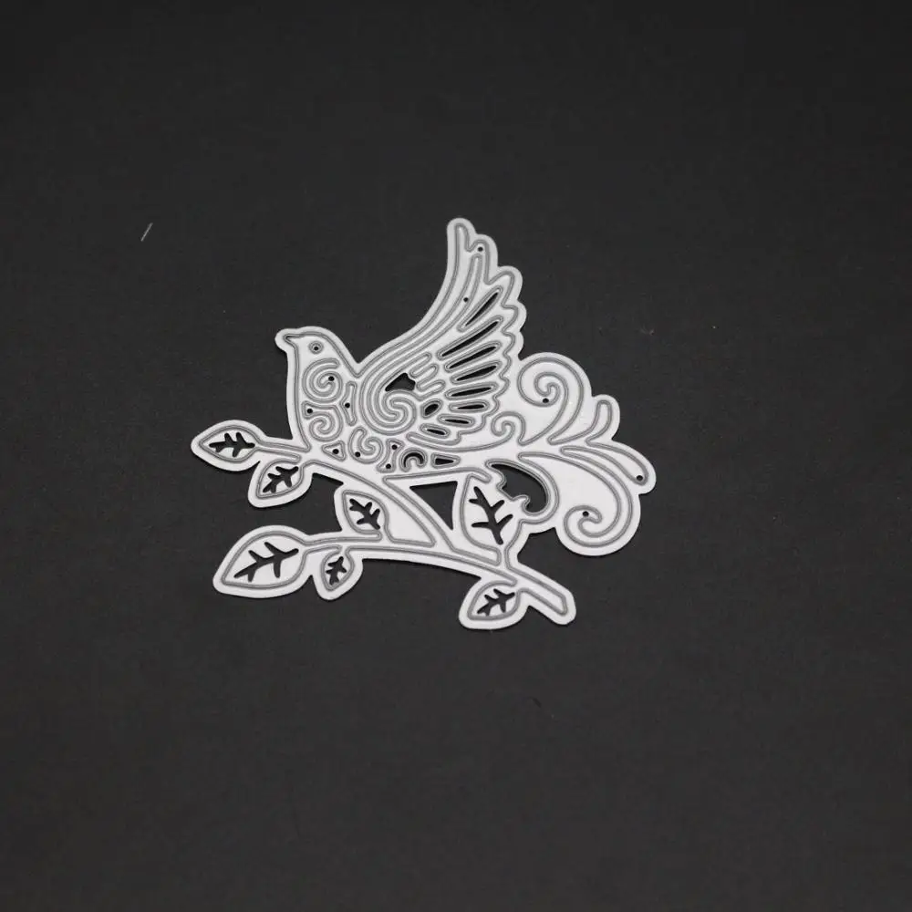 

AZSG bird Cutting Dies Clear Stamps For DIY Scrapbooking/Card Making Decorative Silicone Stamp Crafts