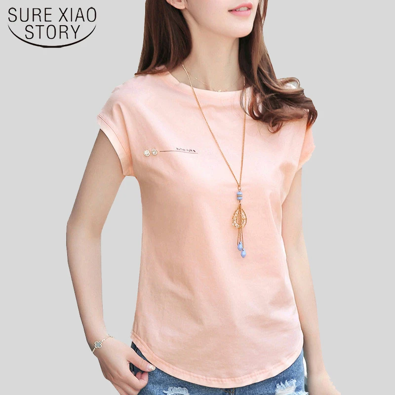 plus size blouses Slim Shirt 2021 Summer The New Fashion Women Short Shirt Stitching Shirt Round Neck Short Sleeve Women Tops and Blouse 2575 50 sexy blouses for women