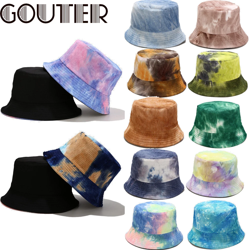 GOUTER наружная разноцветная шляпа с галстуком-краской двусторонняя в рыбацком