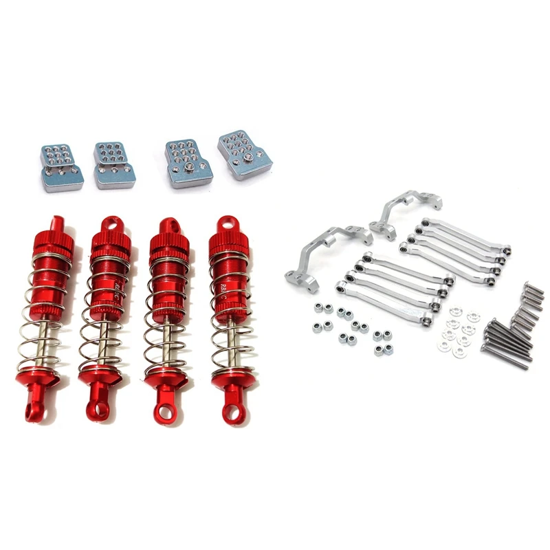 4pc Shock Absorber With Extension Seat For Wpl C14 C24 Mn D90 Hs 18301 Red 1set Pull Rods Drag Link Suspension Link Parts Accessories Aliexpress